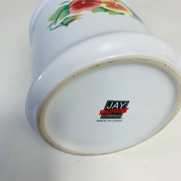 Corning Small Canister Summer Blush Floral Corning Ceramic Coffee Jar Lid VTG - Picture 11 of 14